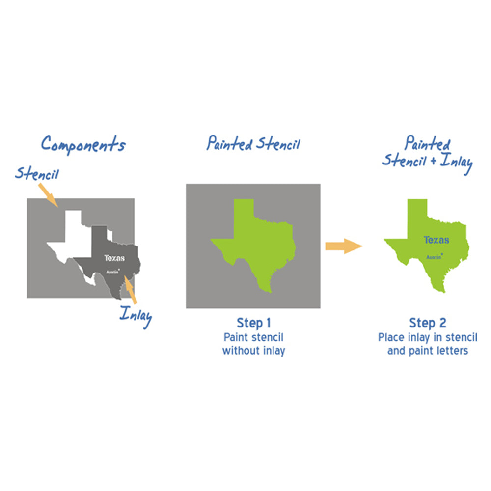 Texas State Map Stencil Project