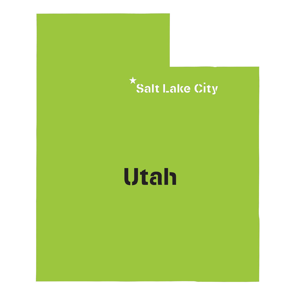 Utah State Map Stencil