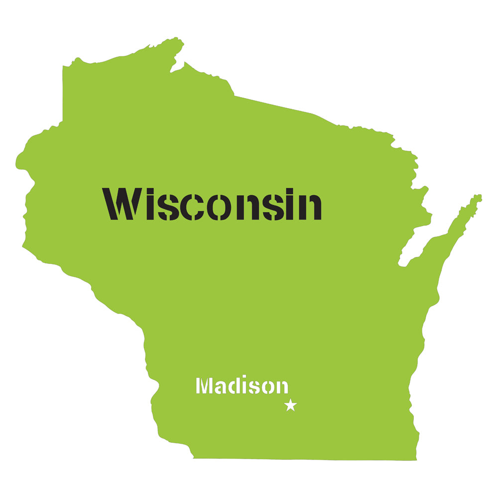 Wisconsin State Map Stencil