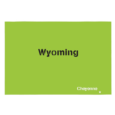 Wyoming State Map Stencil