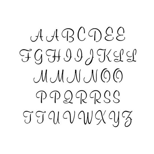 Alphabet stencils font n.15 - Uppercase. Individual letters A to Z, single letter  stencils