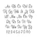 Script Letter and Number Stencil Sets