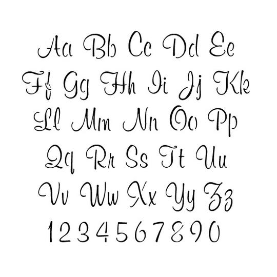 cursive lettering styles alphabet