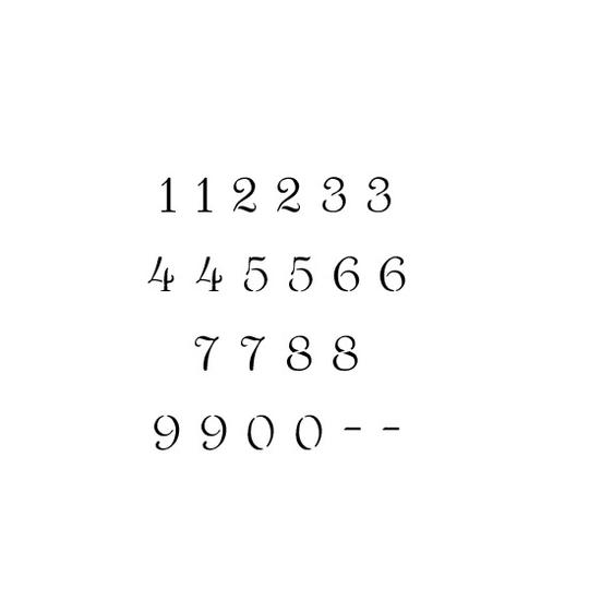 Numbers Script Individual Simple Script Letter and Number Stencil Sets – Stencil Ease