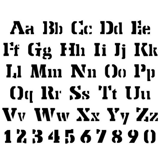 Stencil Export Letter and Number Stencil Sets