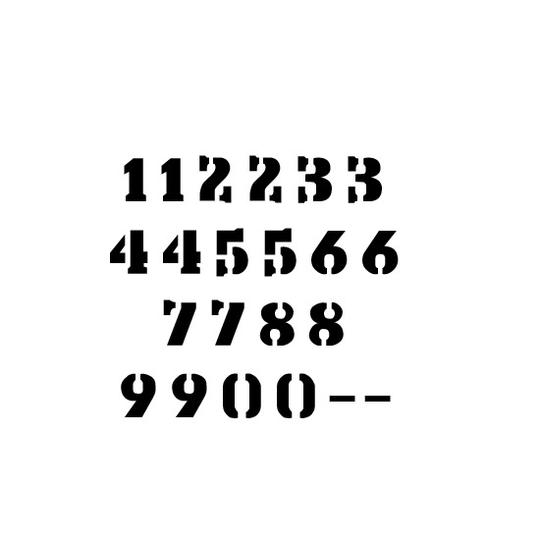 Stencil Export Letter and Number Stencil Sets