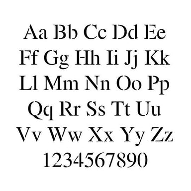 Times New Roman Letter and Number Stencil Sets