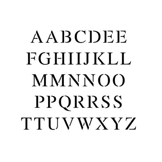 Times New Roman Letter and Number Stencil Sets