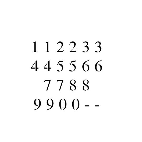 Times New Roman Letter and Number Stencil Sets