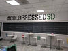 #ColdPressedSD Custom Sign Stencil