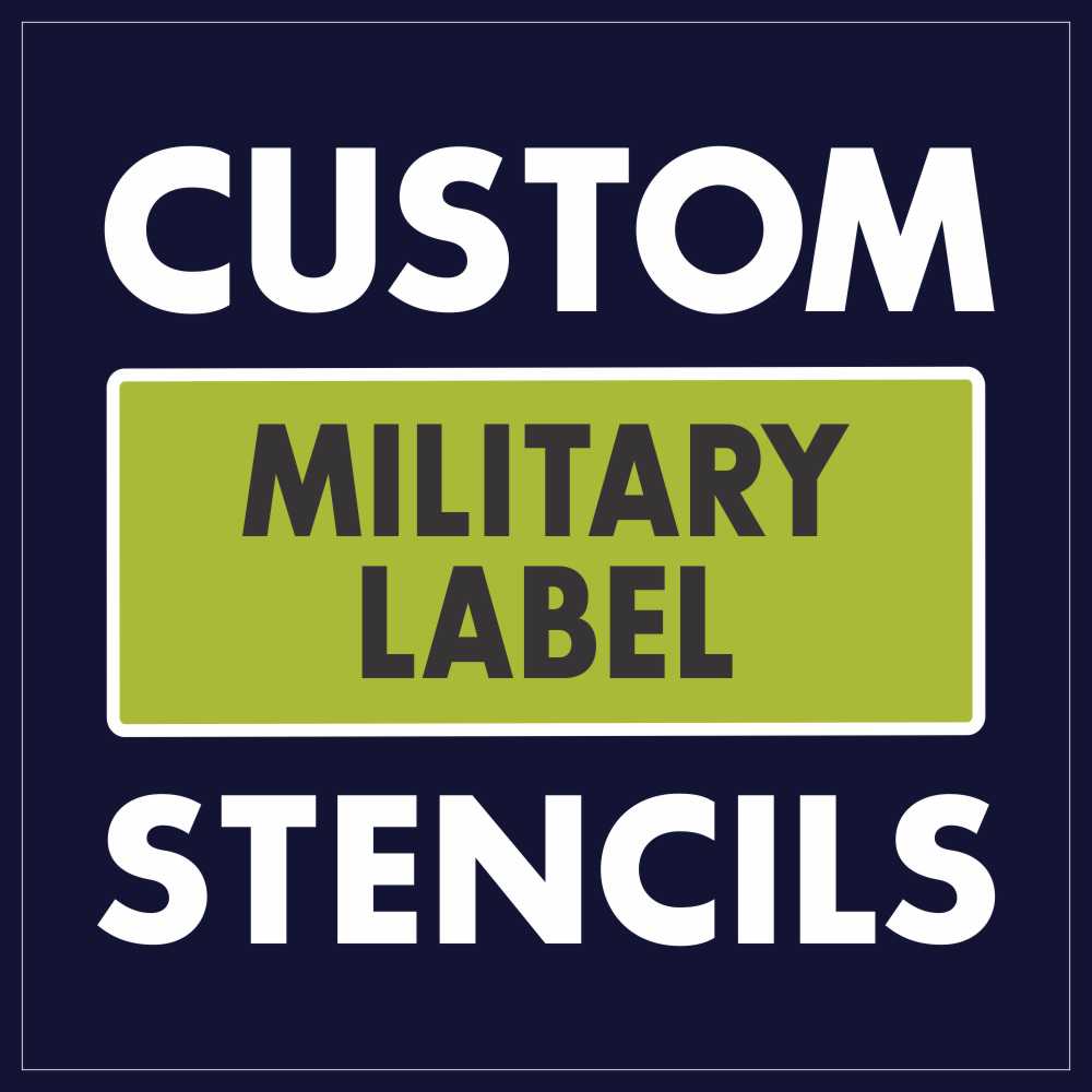 1/2 inch Military Letter Stencil Set | 10 mil | Paint Stencils for Labels  and Wall Signs