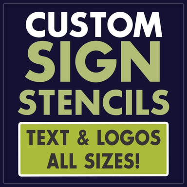 custom sign stencils text and logo all stencils collection get your custom stencil now