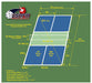 Official Pickleball court dimensions and layout